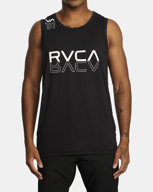 0 Sport Vent Copy Kit - Tie-Dyed Tank Top for Men Black F4KTMBRVF2 RVCA