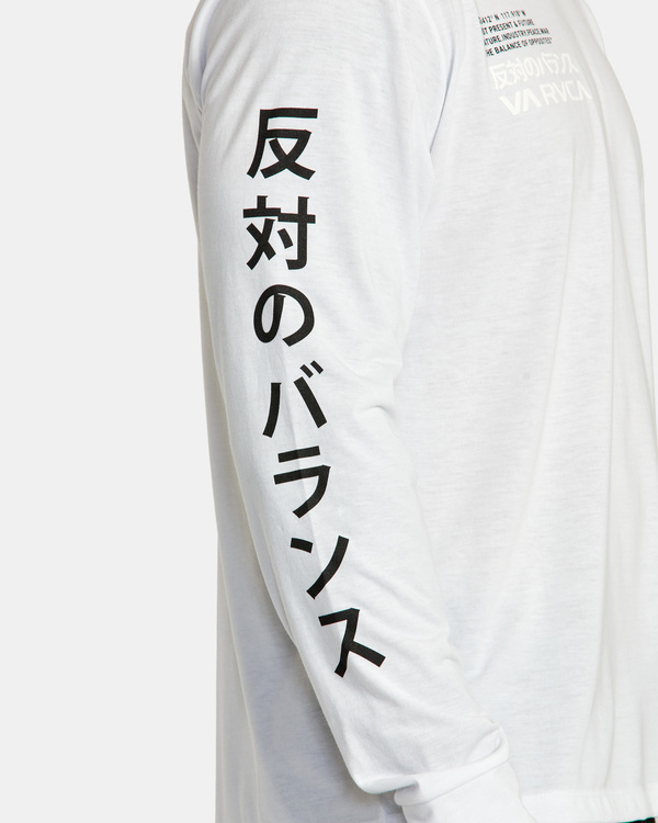 6 Rvca Hiragana - Long Sleeve T-Shirt for Men White F4LSMBRVF2 RVCA