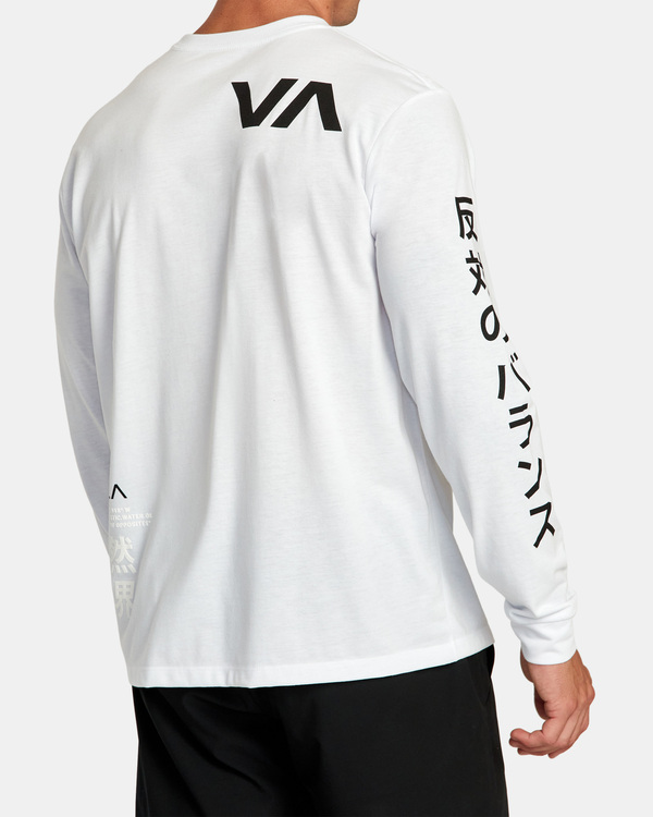 4 Rvca Hiragana - Long Sleeve T-Shirt for Men White F4LSMBRVF2 RVCA