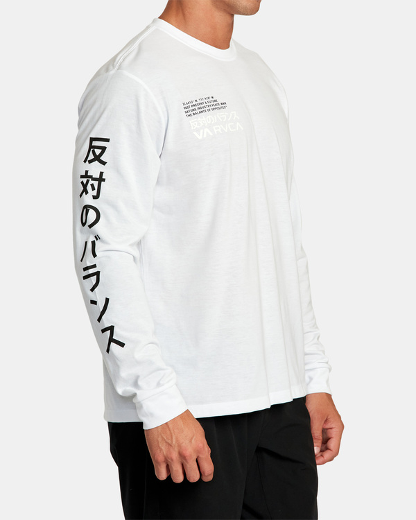 5 Rvca Hiragana - Long Sleeve T-Shirt for Men White F4LSMBRVF2 RVCA