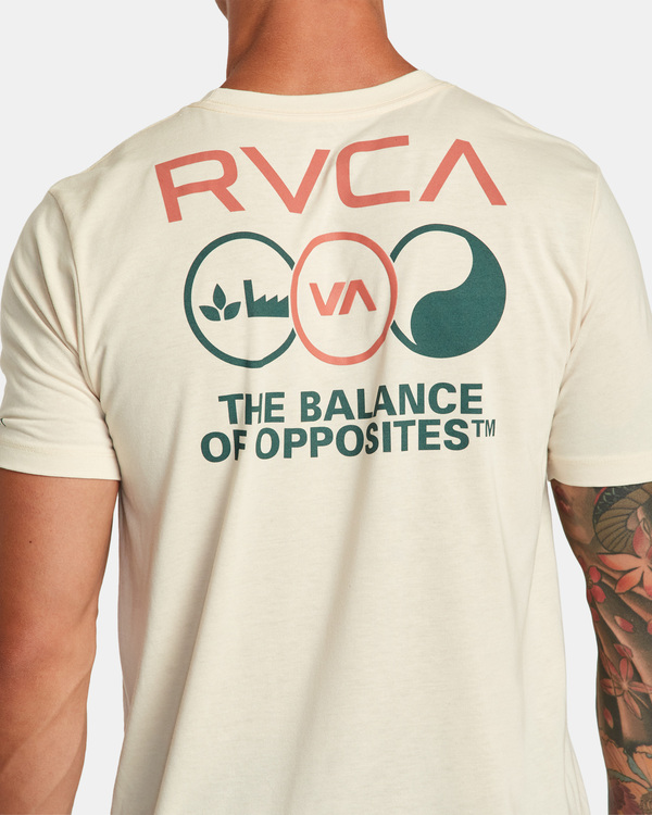 2 Tri Balance - T-Shirt for Men Beige F4SSMDRVF2 RVCA