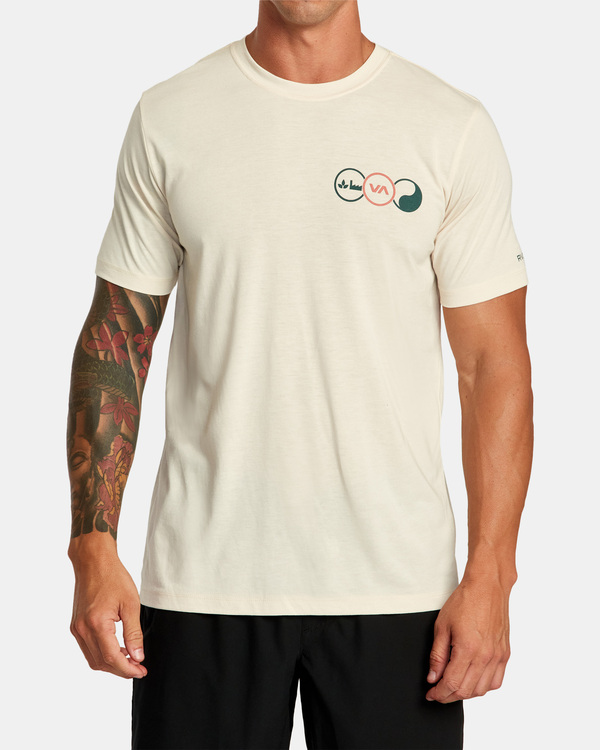 0 Tri Balance - T-Shirt for Men Beige F4SSMDRVF2 RVCA