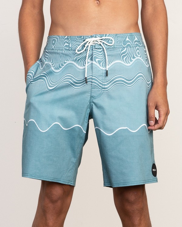 2 Pulled Lines Trunk - 19" Boardshorts for Men  N1BSRERVP9 RVCA