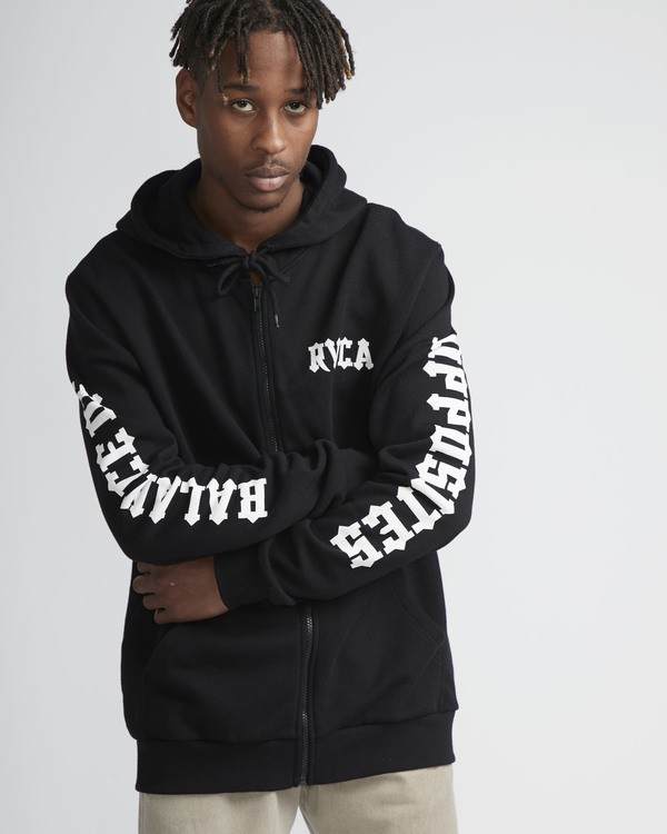 Floral Snake Zip Hoodie for Men RVCA