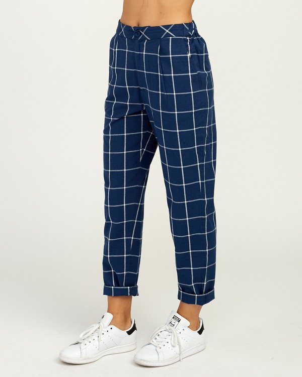 3 Hey Now - Grid Trousers for Women  N3PTRDRVP9 RVCA