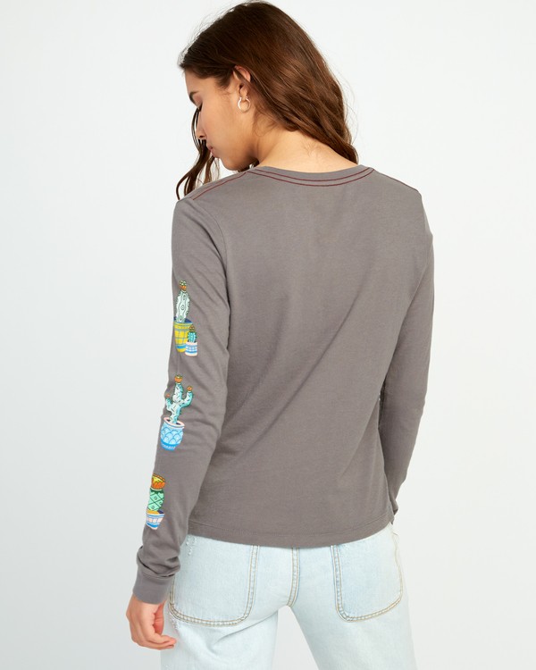 1 Kristen Liu Wong Cacti - Long Sleeves T-Shirt for Women  P3LSRARVS9 RVCA