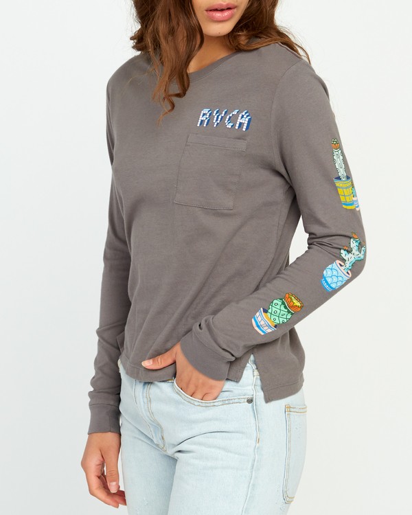 2 Kristen Liu Wong Cacti - Long Sleeves T-Shirt for Women  P3LSRARVS9 RVCA