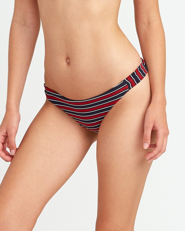 1 Red White RVCA Medium - Striped Bikini Bottoms for Women  P3SBRARVS9 RVCA