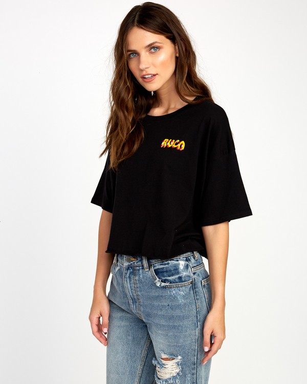 1 Matty's Patty's - T-shirt cropped pour Femme  P3SSCARVS9 RVCA
