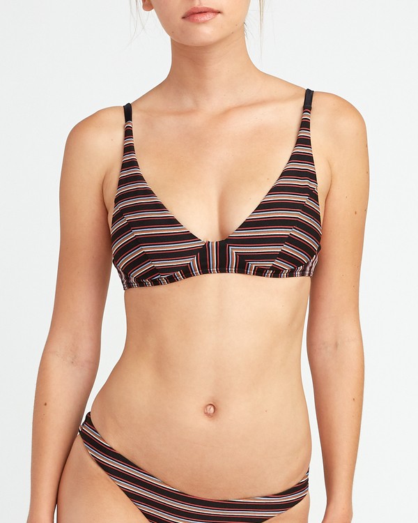 2 Bandit Striped - Bralette Bikini Top for Women  P3STRLRVS9 RVCA
