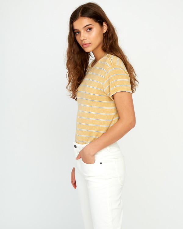 1 Recess Striped - Knit T-Shirt for Women  P3TPRBRVS9 RVCA