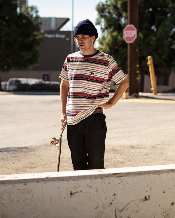 5 Deadbeat Stripe  - Short Sleeve Knit T-Shirt  Q1KTRARVF9 RVCA