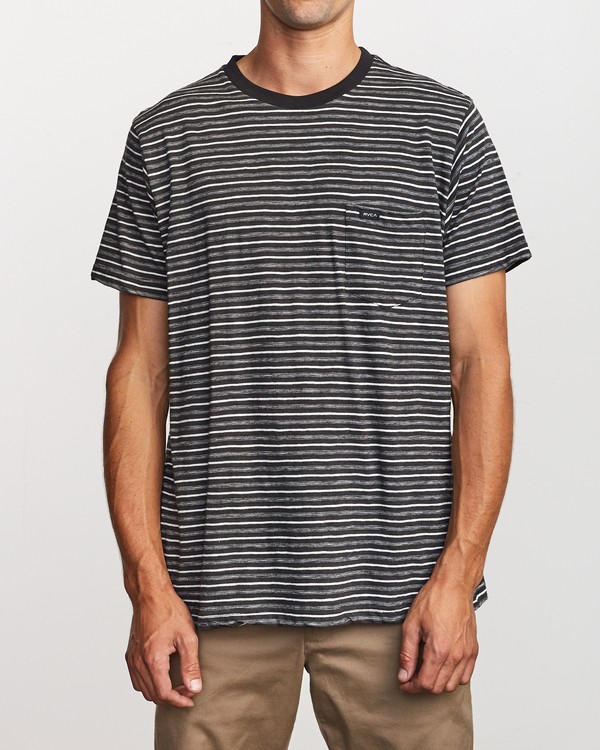 1 Foz Stripe Crew  - Short Sleeve Knit T-Shirt  Q1KTRCRVF9 RVCA