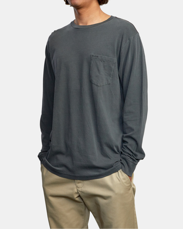 5 PTC Pigment  - Camiseta de manga larga para Hombre Negro Q1KTRPRVF9 RVCA