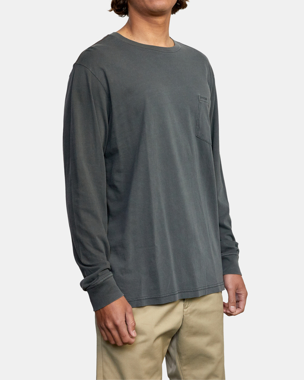 6 PTC Pigment  - Camiseta de manga larga para Hombre Negro Q1KTRPRVF9 RVCA