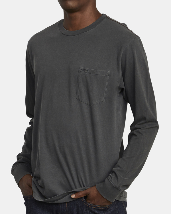 12 PTC Pigment  - Long Sleeve T-Shirt Black Q1KTRPRVF9 RVCA
