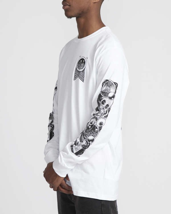 4 Martin Ander Mander  - Langärmeliges T-Shirt für Männer Weiss Q1LSRERVF9 RVCA