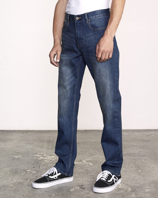 2 Weekend Denim - gerade Straight Fit Denim Jeans für Herren Blau Q1PNRERVF9 RVCA