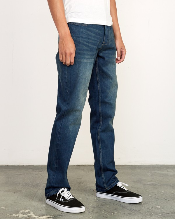 5 Weekend Denim - gerade Straight Fit Denim Jeans für Herren Blau Q1PNRERVF9 RVCA