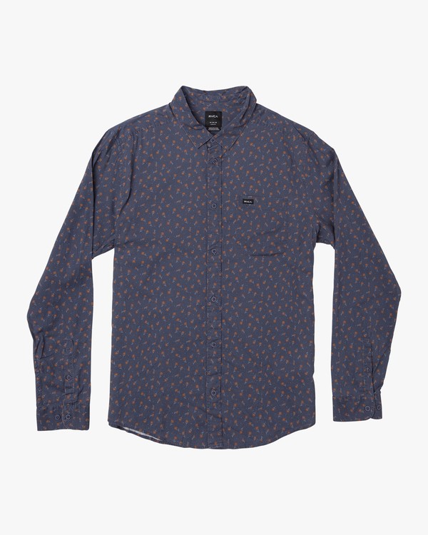0 Prelude Floral  - Long Sleeve Shirt Blue Q1SHRBRVF9 RVCA