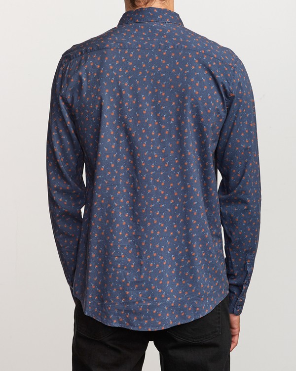 2 Prelude Floral  - Long Sleeve Shirt Blue Q1SHRBRVF9 RVCA