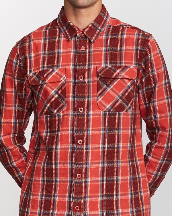 3 That'll Work Flannel  - Camiseta de manga larga  para Hombre  Q1SHRERVF9 RVCA