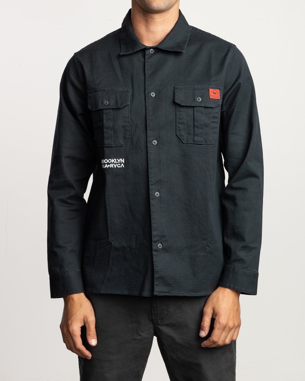 1 Smith Street  - Long Sleeve Shirt  Q1SHRHRVF9 RVCA