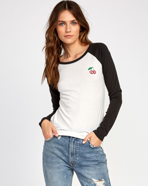 0 Cherries  - Baseball T-Shirt  Q3LSRARVF9 RVCA
