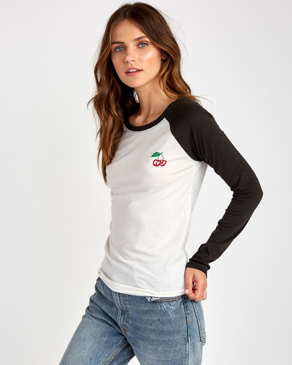3 Cherries  - Baseball T-Shirt  Q3LSRARVF9 RVCA