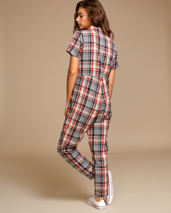 1 Saltas  - Plaid Coverall  Q3ONRCRVF9 RVCA