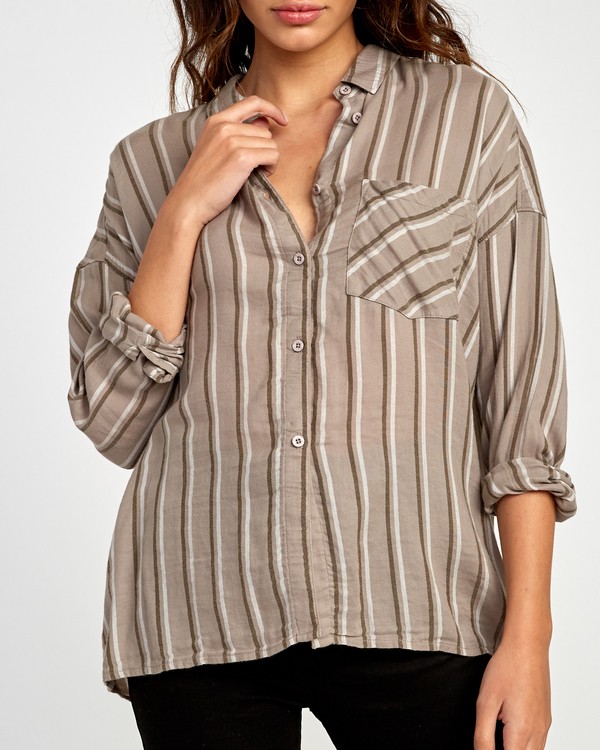 2 Hera  - Camisa abotonada holgada para Mujer  Q3SHRBRVF9 RVCA
