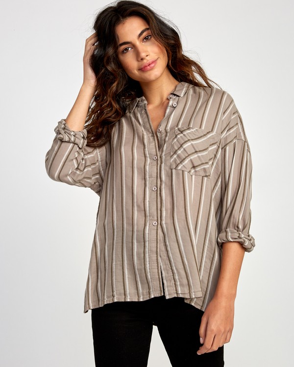 0 Hera  - Camisa abotonada holgada para Mujer  Q3SHRBRVF9 RVCA