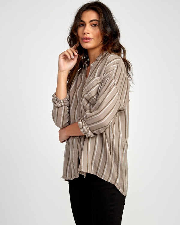 3 Hera  - Camisa abotonada holgada para Mujer  Q3SHRBRVF9 RVCA