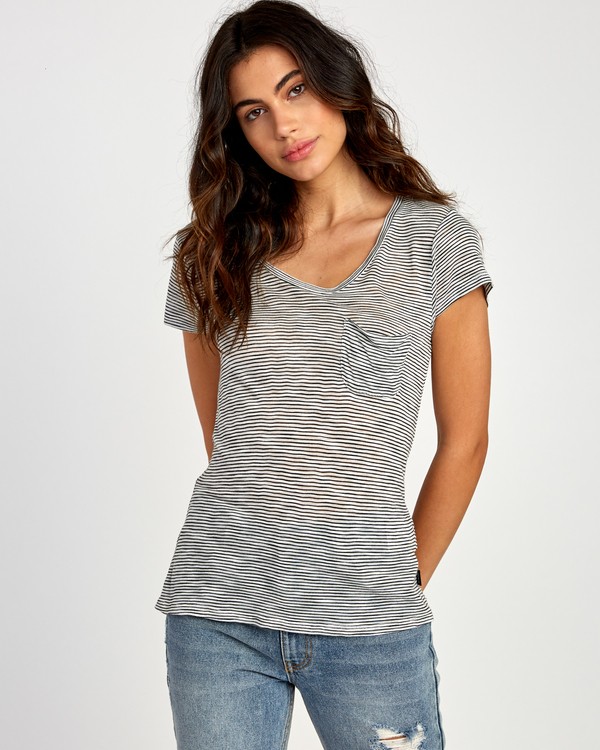 0 Vinyl  - Short Sleeve Jersey Knit T-Shirt  Q3TPRCRVF9 RVCA
