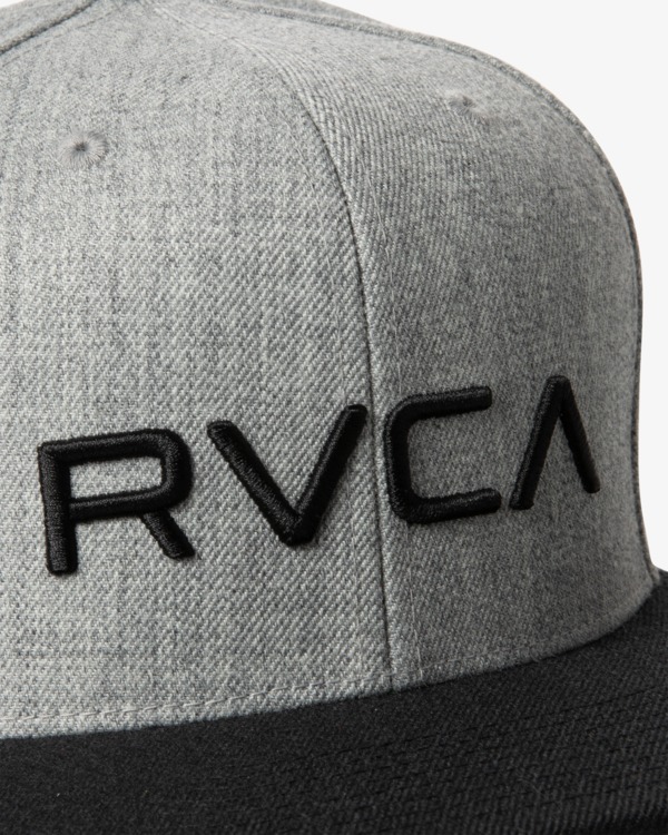 3 RVCA Twill - Snapback Hat for Men Grey Q5CPRCRVF9 RVCA