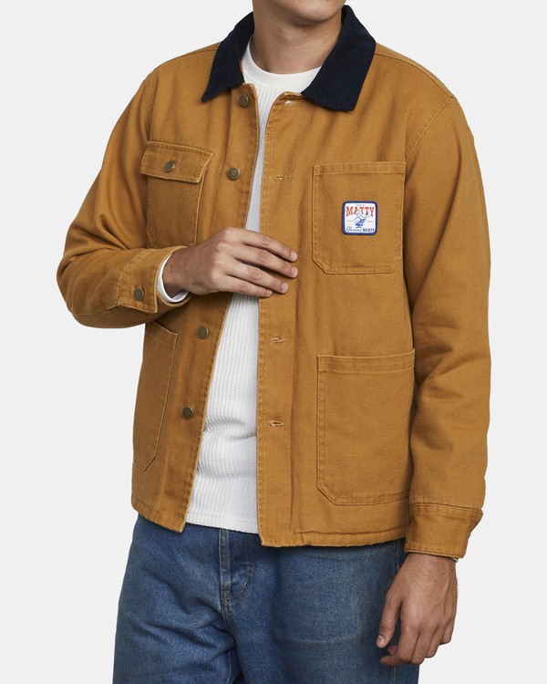 5 Matty Matheson - Chore Shirt Jacket for Men  R1JKMARVW9 RVCA