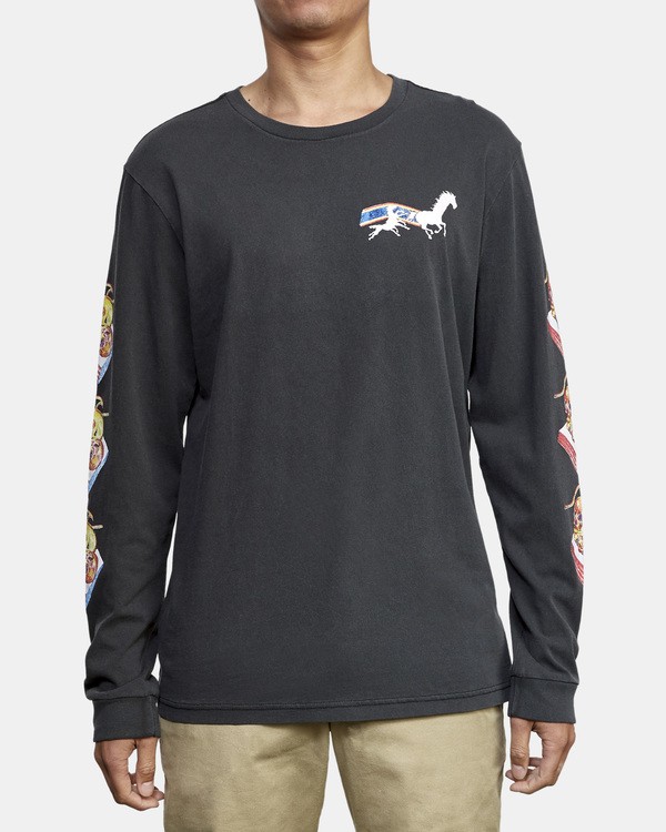 2 Kevin Spanky Gallop - Camiseta de Manga Larga para Hombre  R1LSRARVW9 RVCA