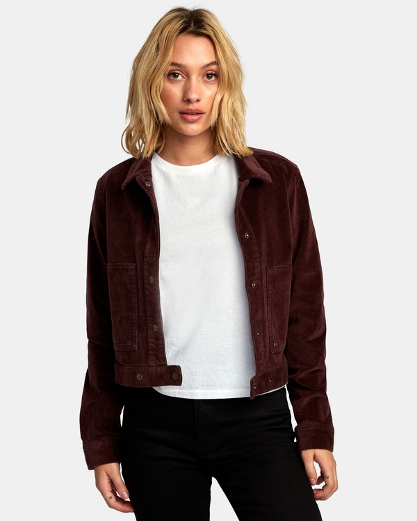 0 Out Out - Corduroy Cropped Jacket for Women  R3JKRBRVW9 RVCA