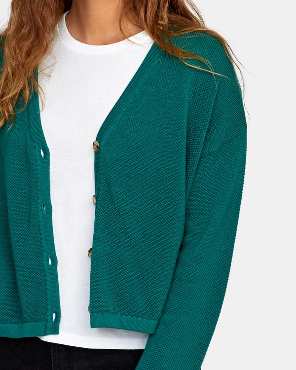 2 Authority - Knitted Button-Up Cardigan for Women  R3JPRERVW9 RVCA