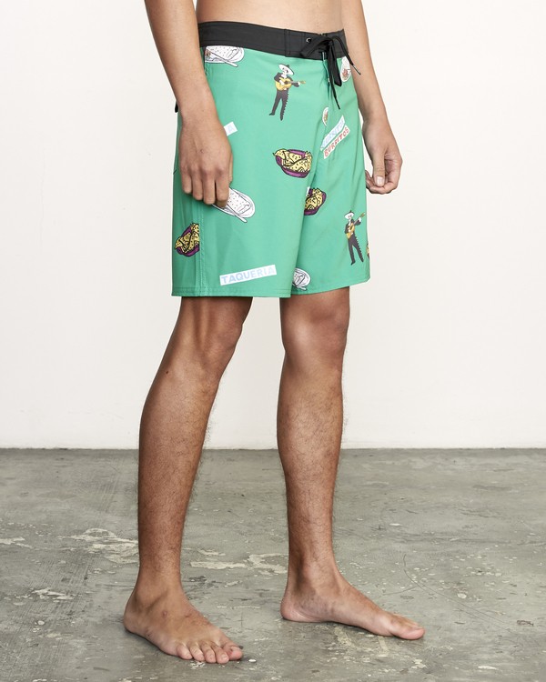 5 Hot Fudge Trunk 18" - Printed Board Shorts for Men Green S1BSRMRVP0 RVCA
