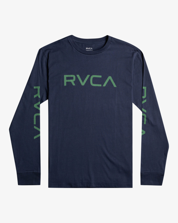0 Big RVCA - Maglietta a Maniche Lunghe da Uomo Blue S1LSRARVP0 RVCA