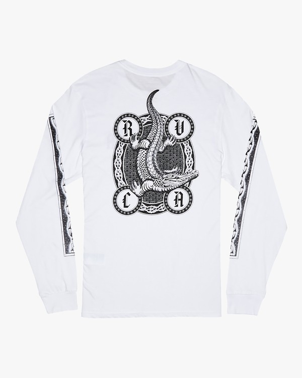 0 Benjamin Jeanjean Croco - Long Sleeve T-Shirt for Men White S1LSRCRVP0 RVCA