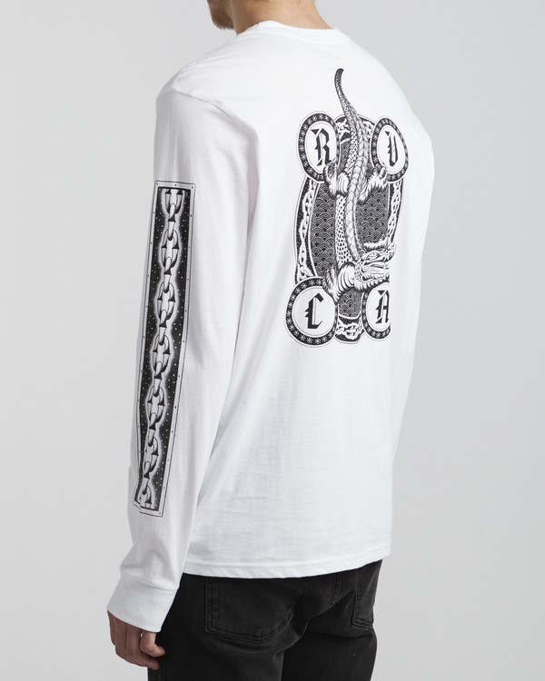 6 Benjamin Jeanjean Croco - Long Sleeve T-Shirt for Men White S1LSRCRVP0 RVCA