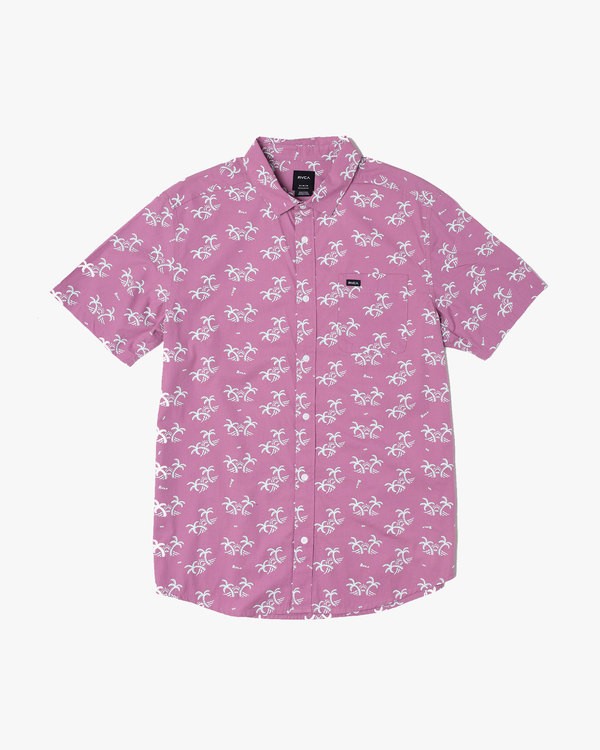 0 Easy Palms - Palm Print Shirt for Men Pink S1SHRGRVP0 RVCA