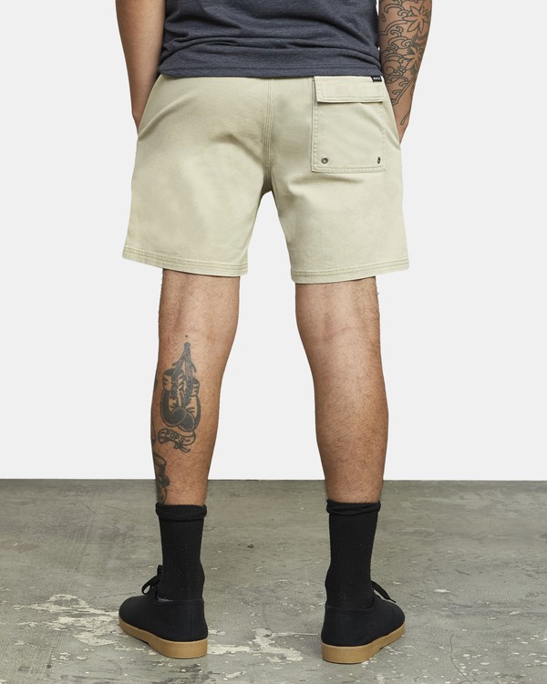 3 Escape Elastic  - Solid Elastic Waist Short for Men Beige S1WKRLRVP0 RVCA