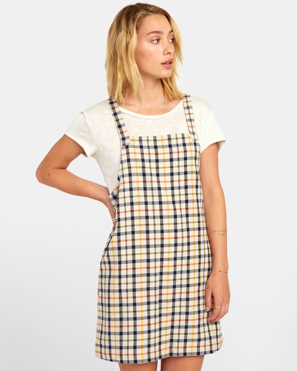 Plaid dress overalls best sale