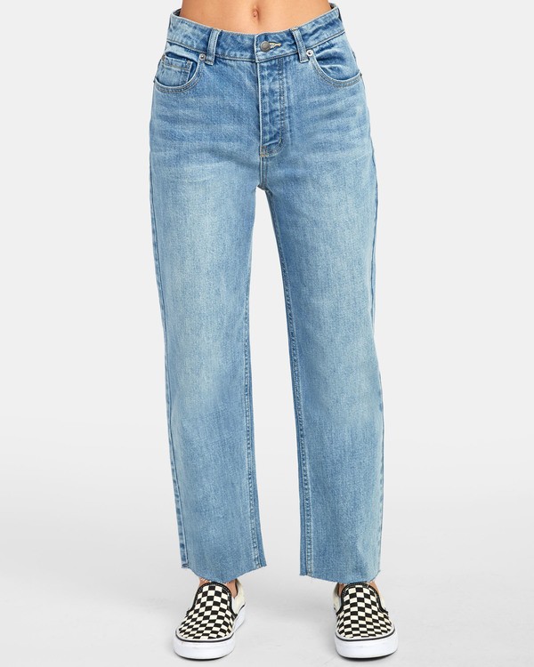 High waisted cropped fashion jeans