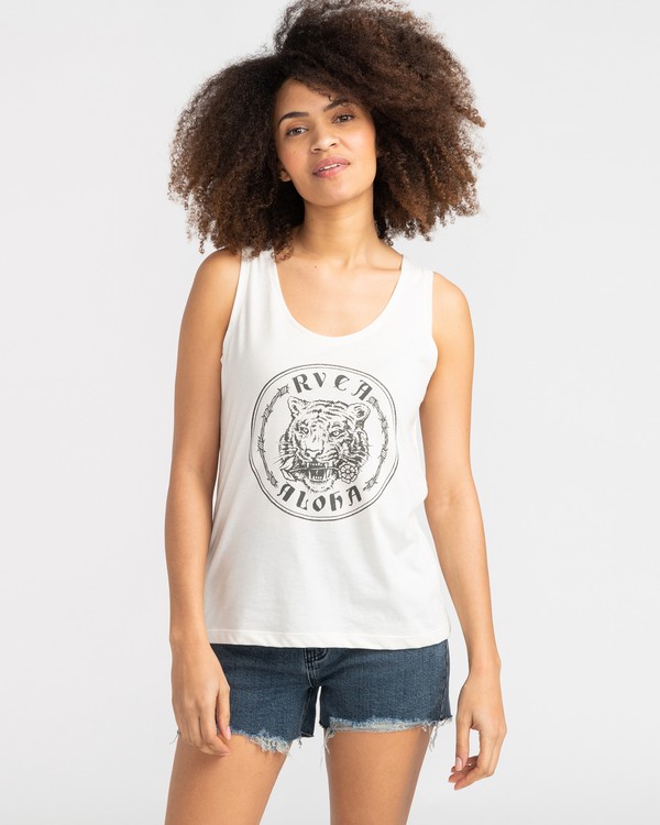 0 Benjamin Jeanjean Alohatiger - T-Shirt pour Femme Blanc S3SGRCRVP0 RVCA