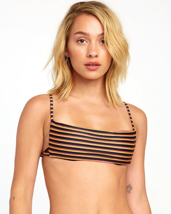 0 Bondi - Textured Stripe Bralette Bikini Top for Women  S3STRKRVP0 RVCA