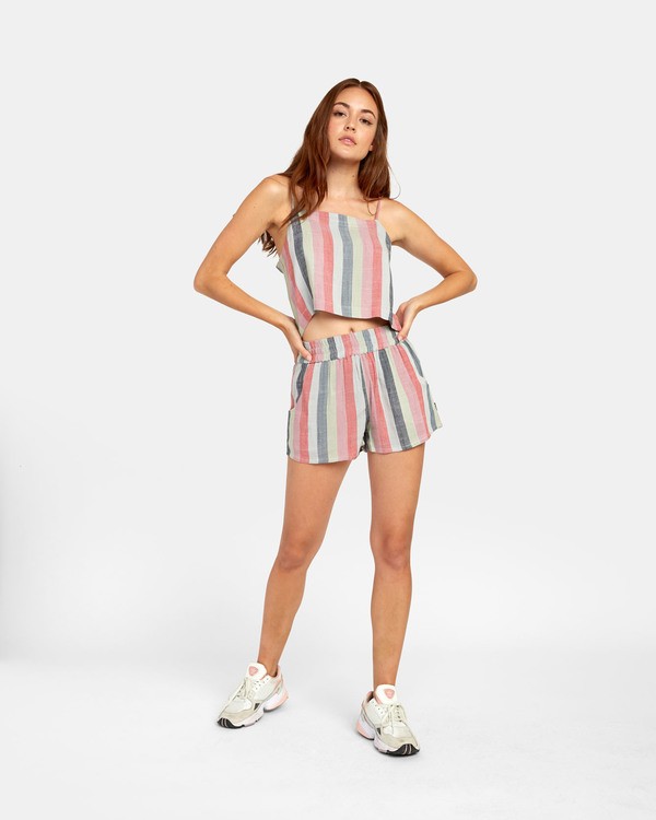 Suggest Stripe Striped Shorts for Women RVCA